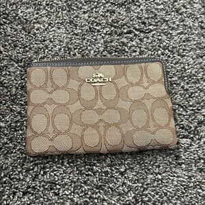 Coach Brown Signature Wristlet